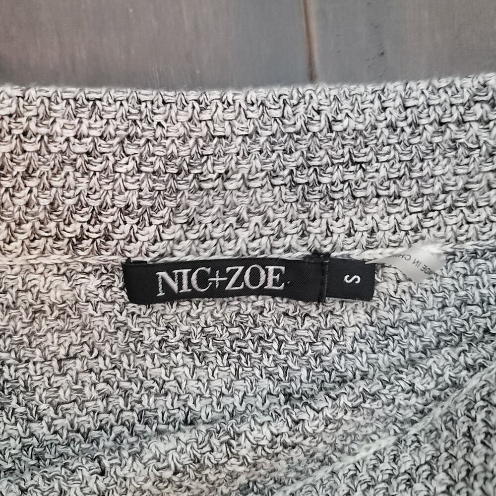 NIC & ZOE Mini Skirt Gray Knit Boho Size Small - Picture 3 of 4